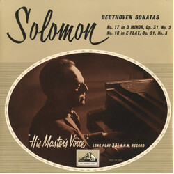 Solomon (6) / Ludwig van Beethoven Beethoven Sonatas No. 17 In D Minor, Op. 31, No. 2 / No. 18 in E-Flat, Op. 31, No. 3 Vinyl LP USED