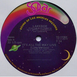 Lakeside It's All The Way Live USED VINYL 12INCH 33 S RPM