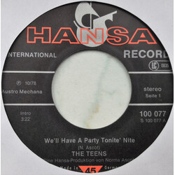 The Teens We'll Have A Party Tonite 'Nite Vinyl 7" USED