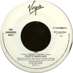 Brigette McWilliams Fire USED VINYL 7INCH 45 RPM SINGLE JUKEBOX