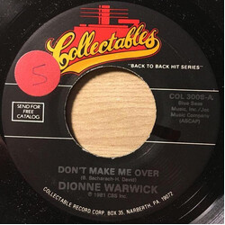 Dionne Warwick Don't Make Me Over / Reach Out For Me USED VINYL 7INCH 45 RPM SINGLE