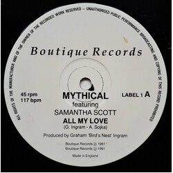 Mythical / Samantha Scott All My Love USED VINYL 12INCH 45 RPM