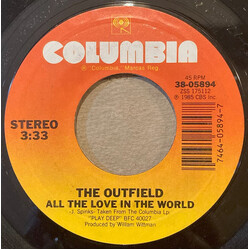 The Outfield All The Love In The World USED VINYL 7INCH 45 RPM SINGLE STEREO
