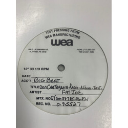 Fat Joe Don Cartagena USED VINYL 12INCH 33 S RPM SINGLE TEST PRESSING