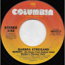 Barbra Streisand Memory USED VINYL 7INCH 45 RPM SINGLE STYRENE