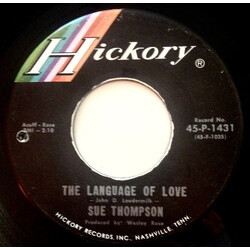 Sue Thompson The Language Of Love USED VINYL 7INCH 45 RPM SINGLE