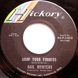 Gail Wynters Snap Your Fingers USED VINYL 7INCH 45 RPM SINGLE