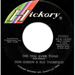 Don Gibson / Sue Thompson Did You Ever Think / Love's Garden USED VINYL 7INCH 45 RPM