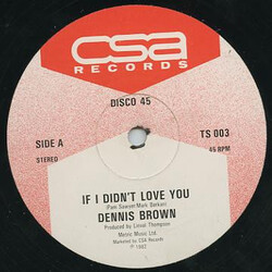 Dennis Brown / Linval Thompson If I Didn't Love You / Tell Him I'm Not Home Vinyl 12" USED