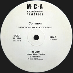Common The Light USED VINYL 12INCH 33 S RPM PROMO