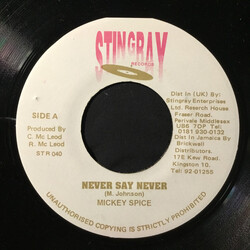 Mikey Spice Never Say Never USED VINYL 7INCH 45 RPM