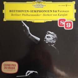 Ludwig Van Beethoven / Berliner Philharmoniker / Herbert von Karajan Symphonien 8 & 9 (Finale) Vinyl LP USED