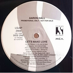 Aaron Hall Let's Make Love USED VINYL 12INCH 33 S RPM PROMO