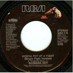Barbara Roy Gonna Put Up A Fight USED VINYL 7INCH 45 RPM STYRENE STEREO
