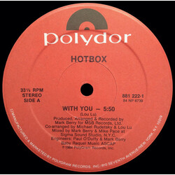 Hot Box (2) With You USED VINYL 12INCH 33 S RPM