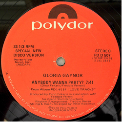 Gloria Gaynor Anybody Wanna Party? Vinyl 12" USED