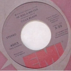 Cilla Black He Was A Writer USED VINYL 7INCH 45 RPM SINGLE STEREO