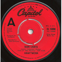 Kraftwerk Neon Lights Vinyl 7" USED