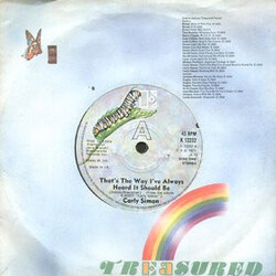 Carly Simon That's The Way I've Always Heard It Should Be / The Right Thing To Do USED VINYL 7INCH 45 RPM SINGLE REISSUE