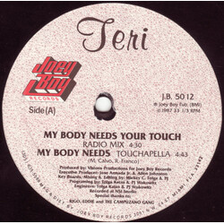 Teri My Body Needs Your Touch USED VINYL 12INCH 33 S RPM
