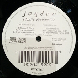Jaydee Plastic Dreams '97 USED VINYL 12INCH 33 S RPM