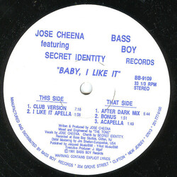 Jose Cheena / Secret Identity Baby, I Like It USED VINYL 12INCH 33 S RPM
