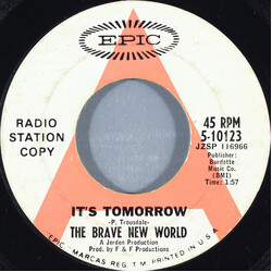 Brave New World (3) It's Tomorrow / Cried Vinyl 7" USED