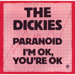 The Dickies Paranoid / I'm OK, You're OK USED VINYL 7INCH 45 RPM SINGLE