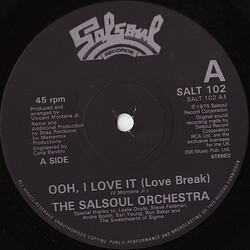 The Salsoul Orchestra Ooh, I Love It (Love Break) USED VINYL 12INCH 45 RPM