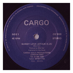 Cargo (2) Sunny Love Affair USED VINYL 12INCH