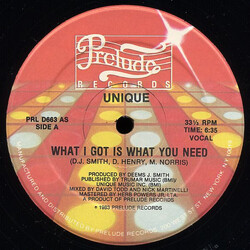 Unique (5) What I Got Is What You Need USED VINYL 12INCH 33 S RPM