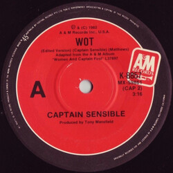 Captain Sensible Wot! USED VINYL 7INCH SINGLE 45 RPM
