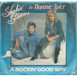 Shakin' Stevens / Bonnie Tyler A Rockin' Good Way USED VINYL 7INCH SINGLE 45 RPM