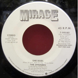 Spinners She Does Vinyl 7" USED