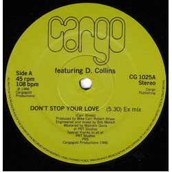 Cargo (2) Don't Stop Your Love USED VINYL 12INCH 45 RPM
