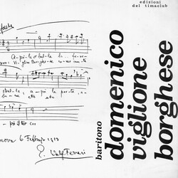 Domenico Viglione-Borghese Baritono Domenico Viglione Borghese Vinyl LP USED