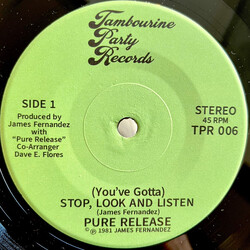 Pure Release (You've Gotta) Stop, Look And Listen USED VINYL 7INCH 45 RPM LIMITED EDITION REISSUE