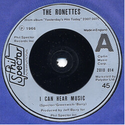 The Ronettes I Can Hear Music Vinyl 7" USED