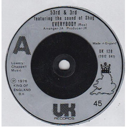 53rd & 3rd / Shag (3) Everybody Vinyl 7" USED