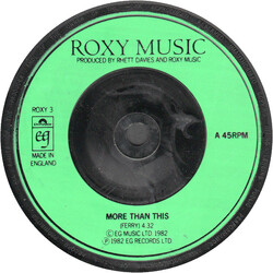 Roxy Music More Than This USED VINYL 7INCH SINGLE 45 RPM