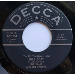 Bill Haley And His Comets (You Hit The Wrong Note) Billy Goat / Rockin' Rollin' Rover Vinyl 7" USED
