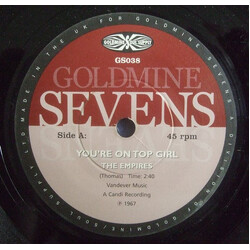 The Empires / The Delights (2) You're On Top Girl / Lover Vinyl 7" USED