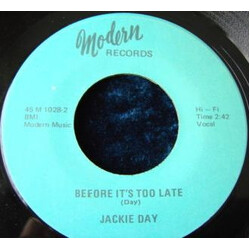 Jackie Day / Arthur Wright & His Orchestra Before It's Too Late / Instrumental Vinyl 7" USED