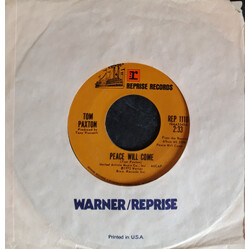 Tom Paxton Peace Will Come USED VINYL 7INCH 45 RPM SINGLE