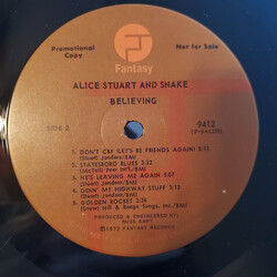 Alice Stuart And Snake Believing Vinyl LP USED