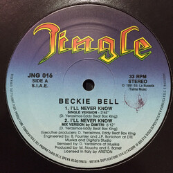 Beckie Bell I'll Never Know USED VINYL 12INCH 33 S RPM STEREO