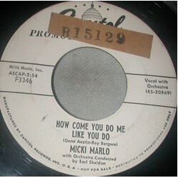 Micki Marlo How Come You Do Me Like You Do Vinyl 7" USED