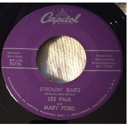 Les Paul & Mary Ford Strollin' Blues / I Don't Want You No More Vinyl 7" USED