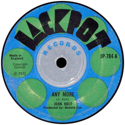 John Holt Any More Vinyl 7" USED