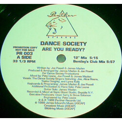 Dance Society Are You Ready? USED VINYL 12INCH 33 S RPM PROMO